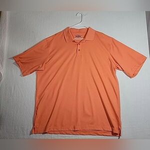 Kirkland Orange Mens Solid Polo Shirt XXL Short Sleeve